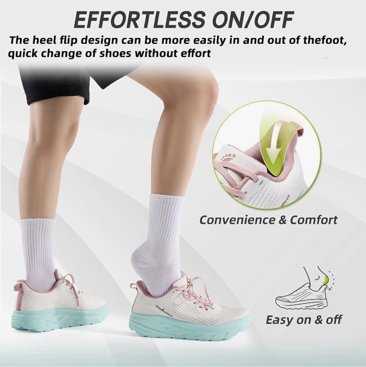 Ortho Comfoot Women Size 7 Wide K2- Pink White Arch Support Diabetic