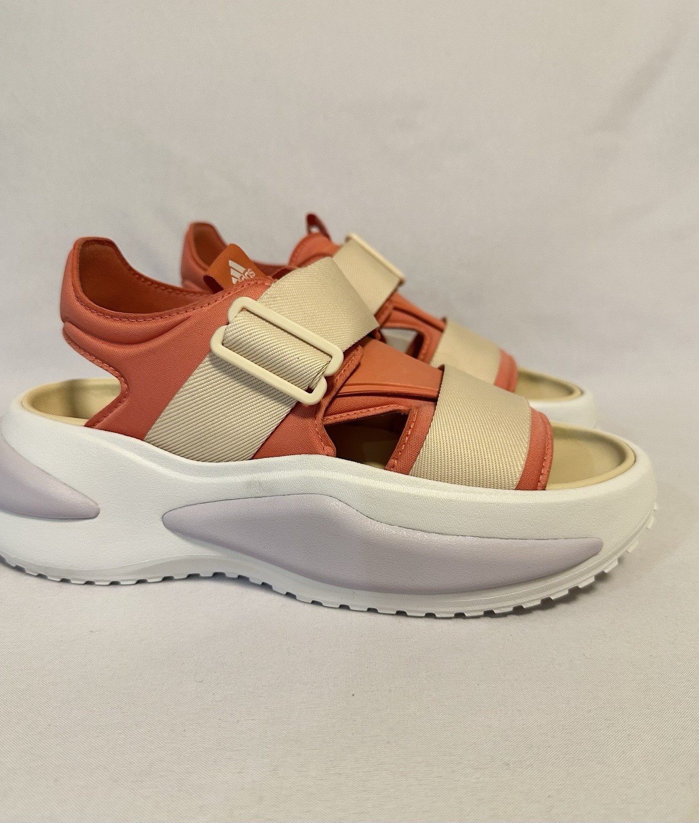 Adidas Sample Mehana Sport Platform Sandals Orange Beige Women’s Size 7 IG3537