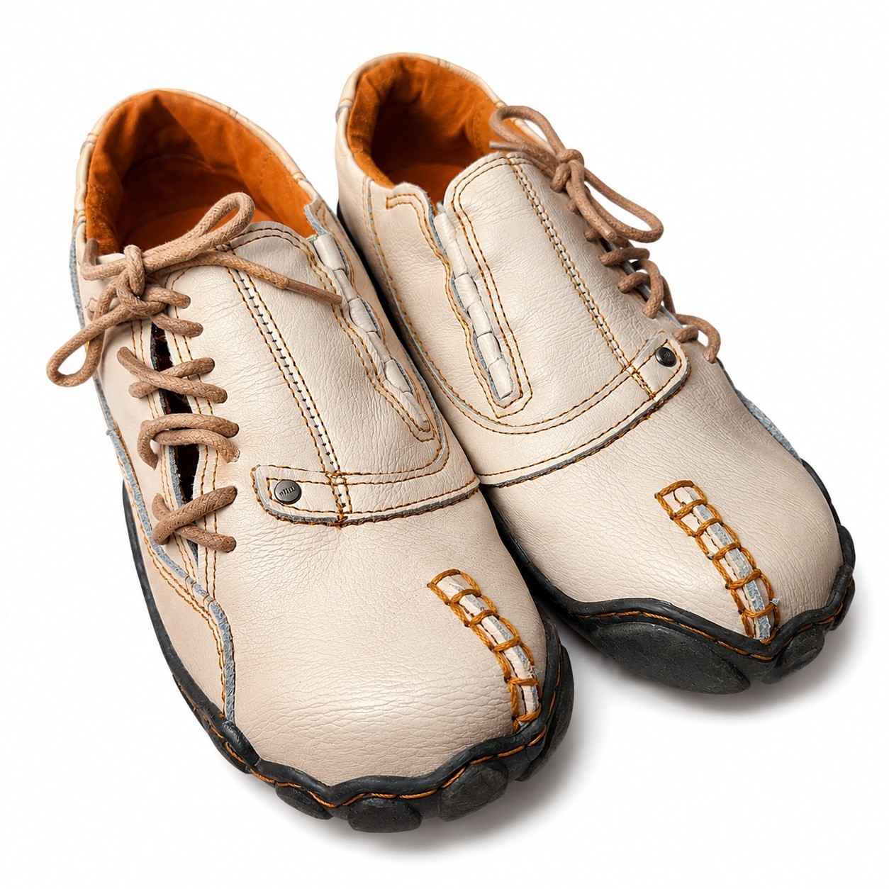 TMA EYES Handcrafted Leather Casual Sneaker Sz 9 Side Lace-Up Five Finger Sole