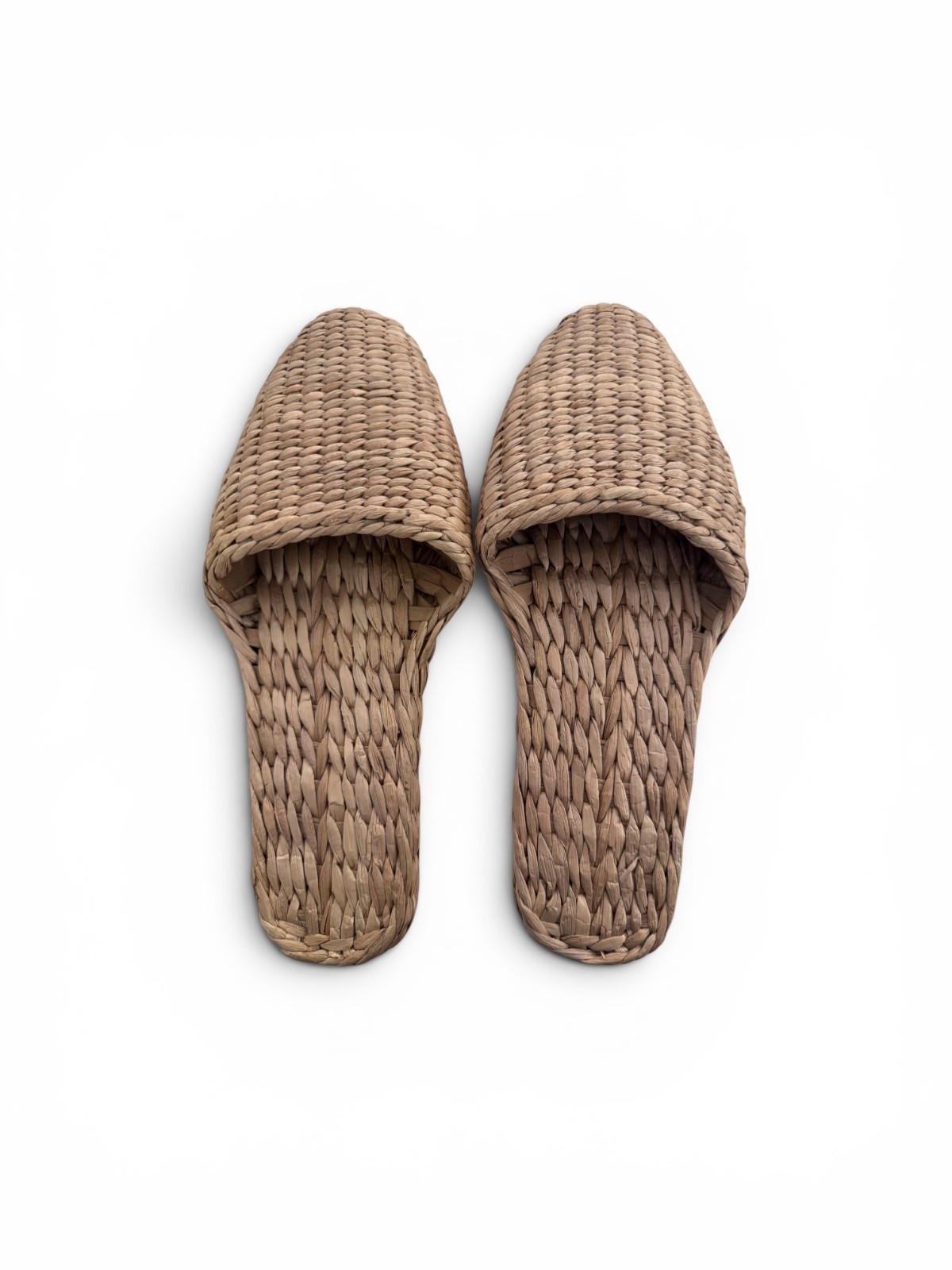 Handmade Woven Straw Slippers Natural Fiber House Shoes Women’s 6–7 Eco Friendly