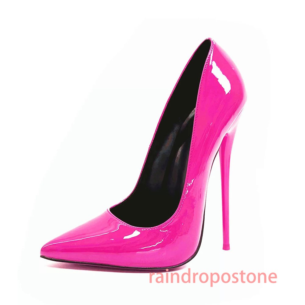 14cm 16cm Ultra High Heels Unisex Pointed Toe Black Inside Pumps Sexy Stilettos