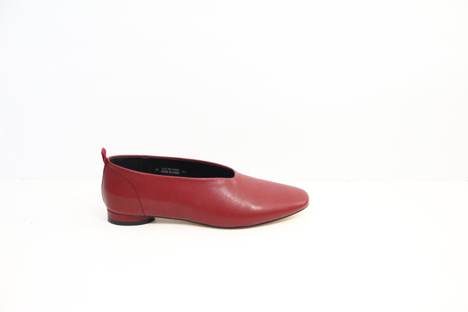 Matt & Nat Dre Vegan Flat 8 Women Faux Leather red Shoes Modern Style minimalist