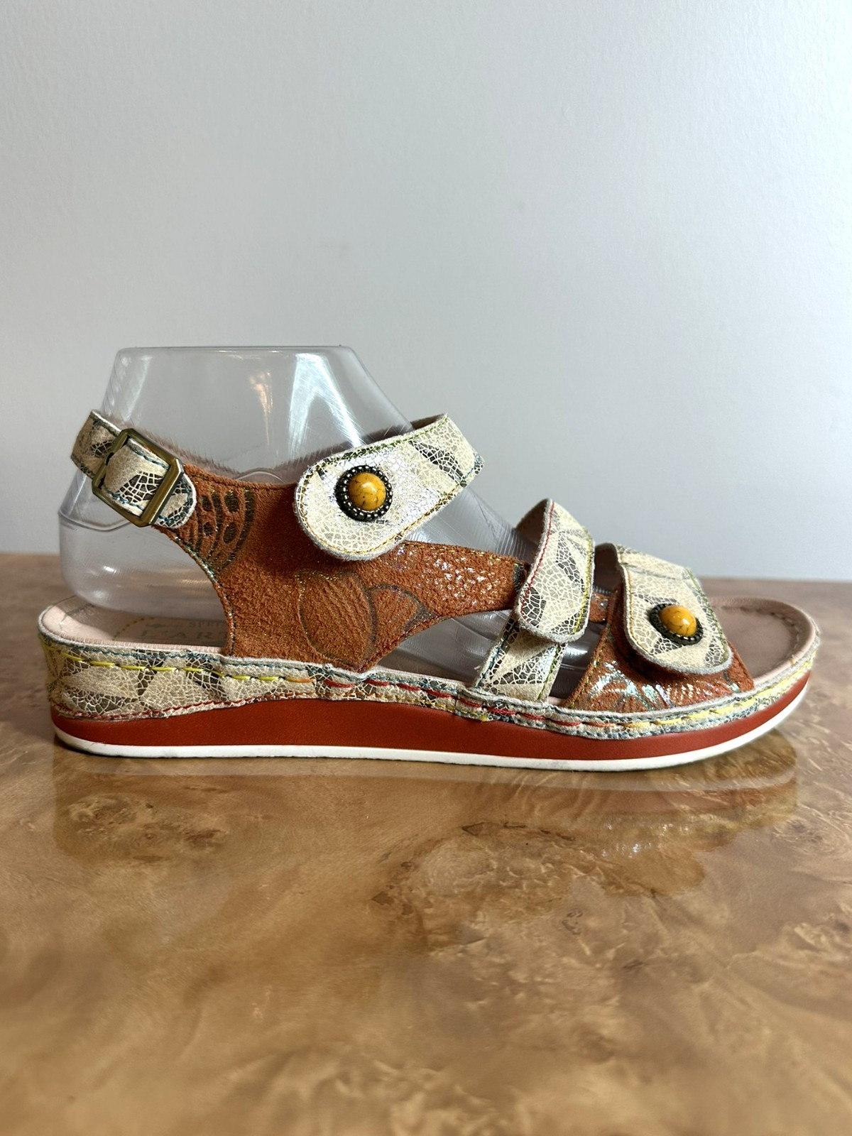 L’Artiste by Spring Step Payokya Leather Hook & Loop Sandals EU 39 US 8.5