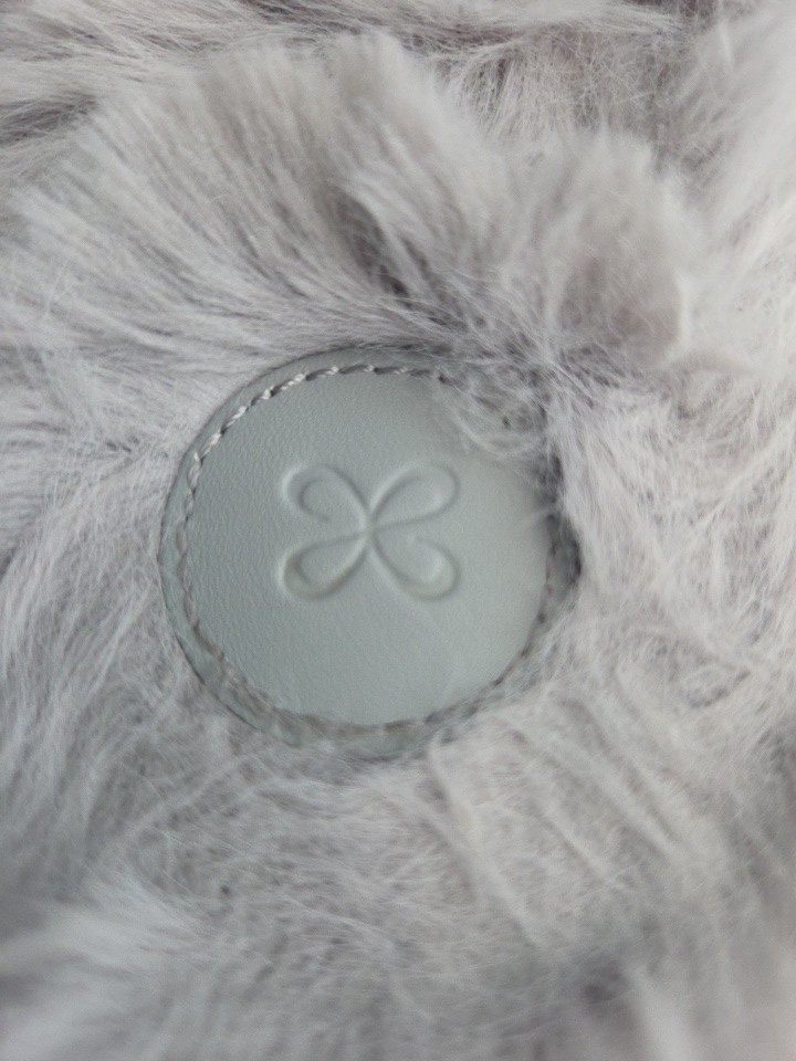 NWOT Anthropologie Shoes Size 10 Maeve Faux Fur Open Toe Slippers Gray Taupe