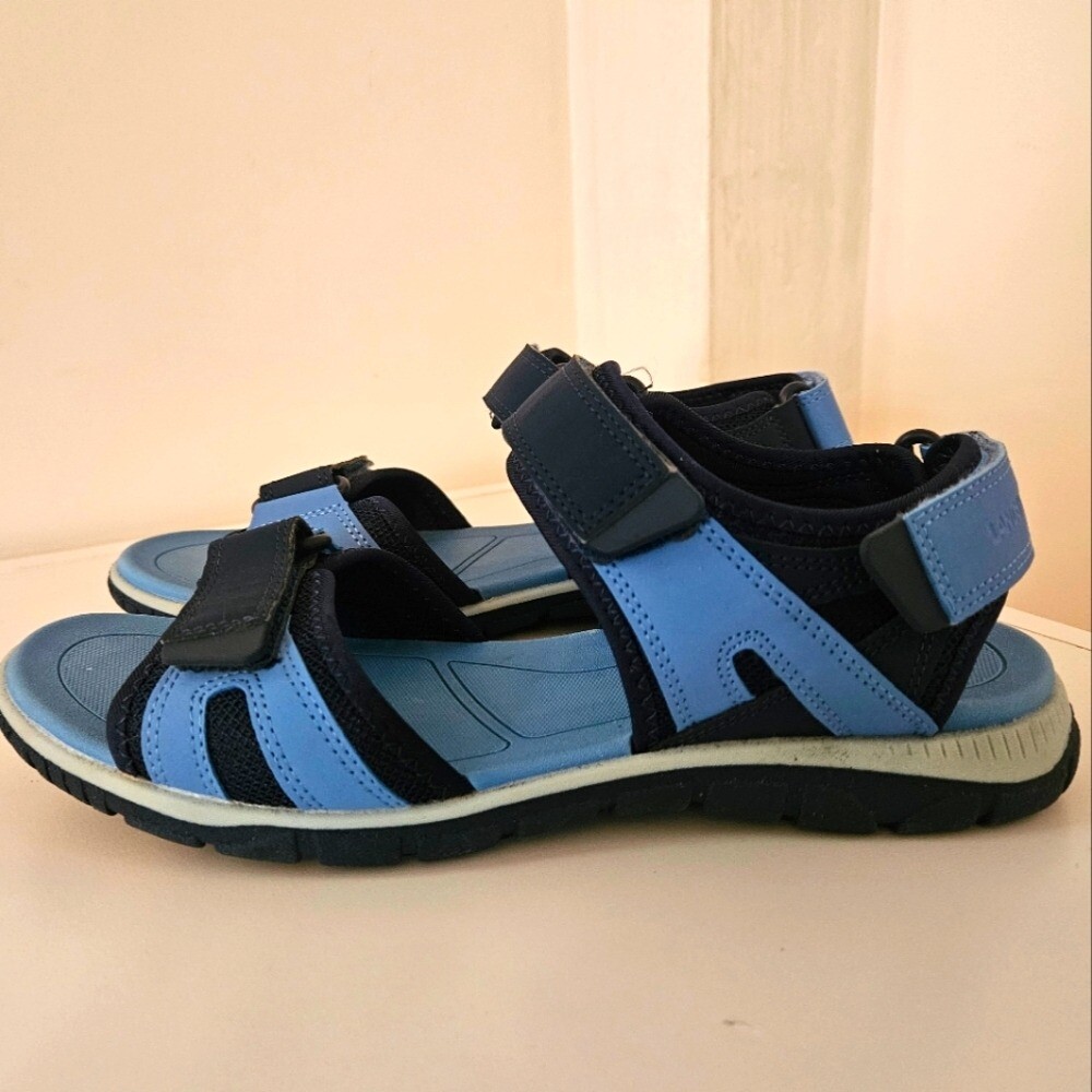 Lands End Womens All Weather Sandal Trail Hiking Comfort Shoes Deep Sea Navy US9