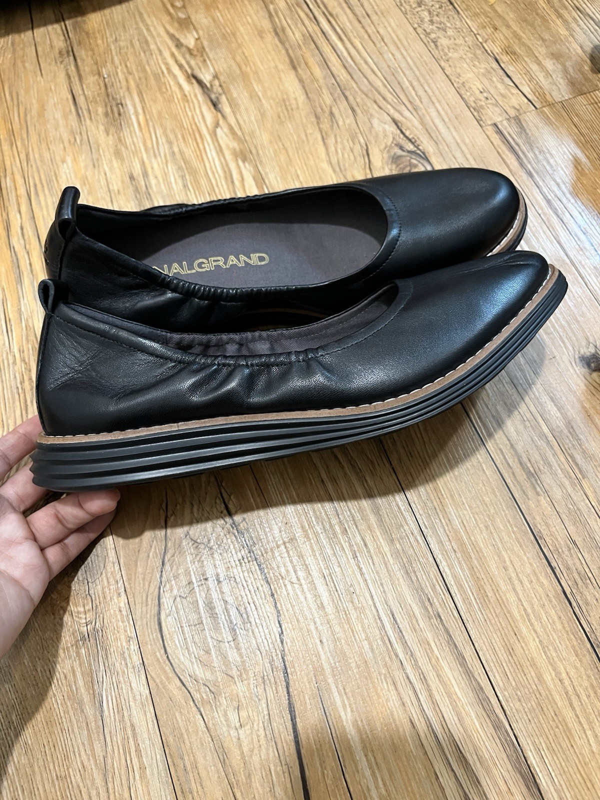Cole Haan Original Grand Black Leather Ballet Flats Women’s Size 8B Comfort