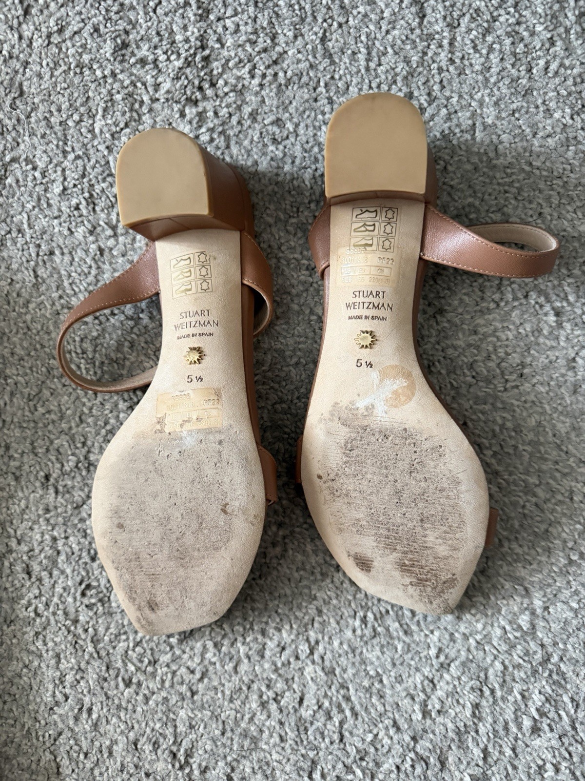 Stuart Weitzman Sz 5 1/2 Leather Sandals