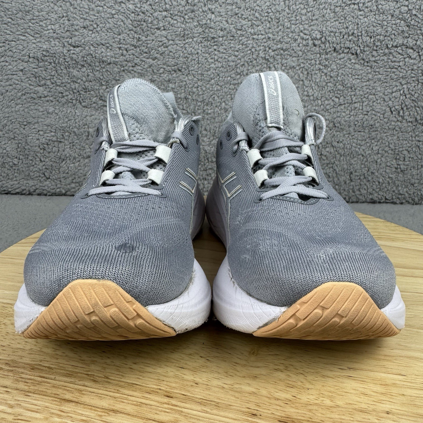 Asics Gel-Nimbus 26 Womens 7.5 Gray Running Walking Shoes 1012B601 NO INSOLES