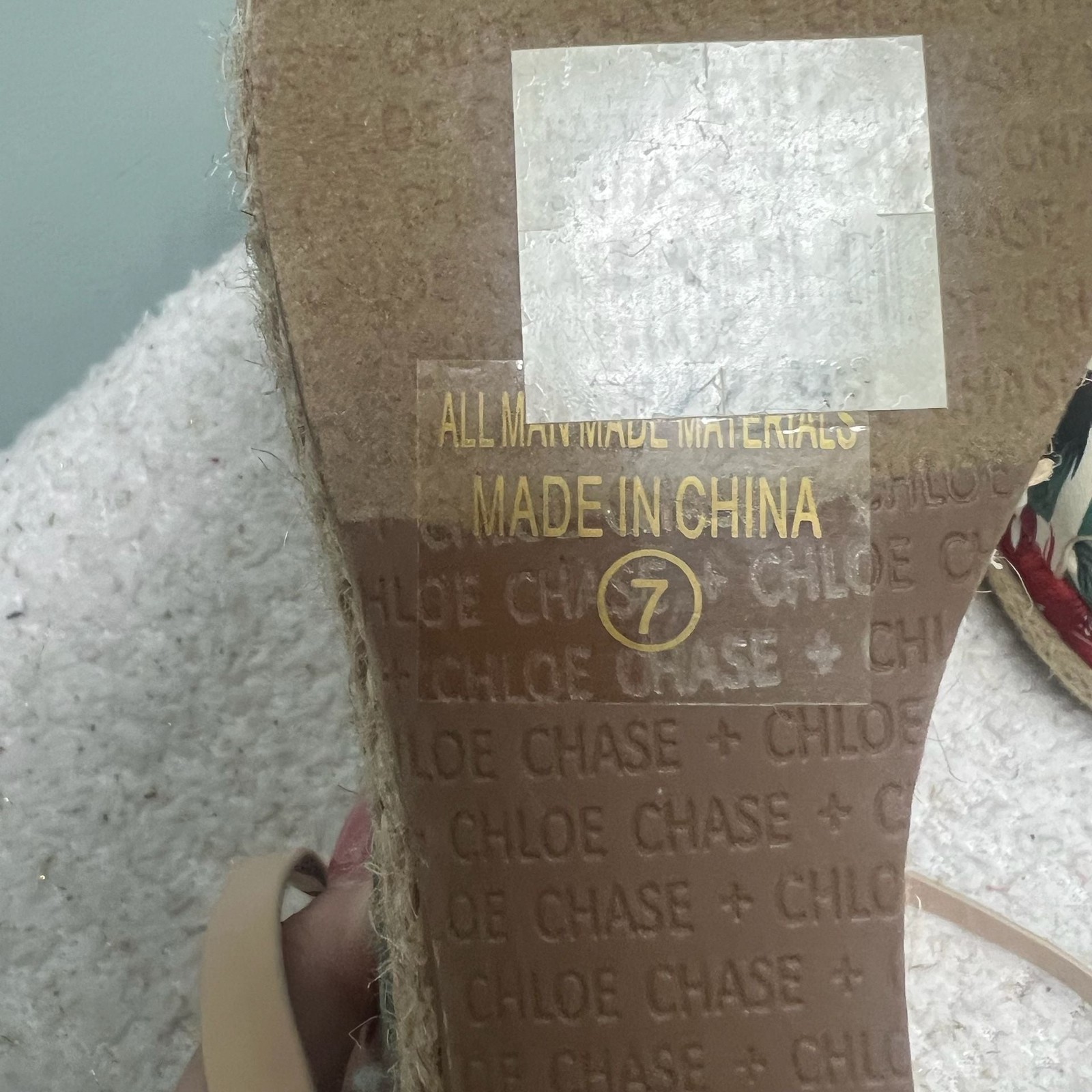 Chase + Chloe Floral Tropical Print Espadrille Wedge Sandals Size 7 Summer Palm