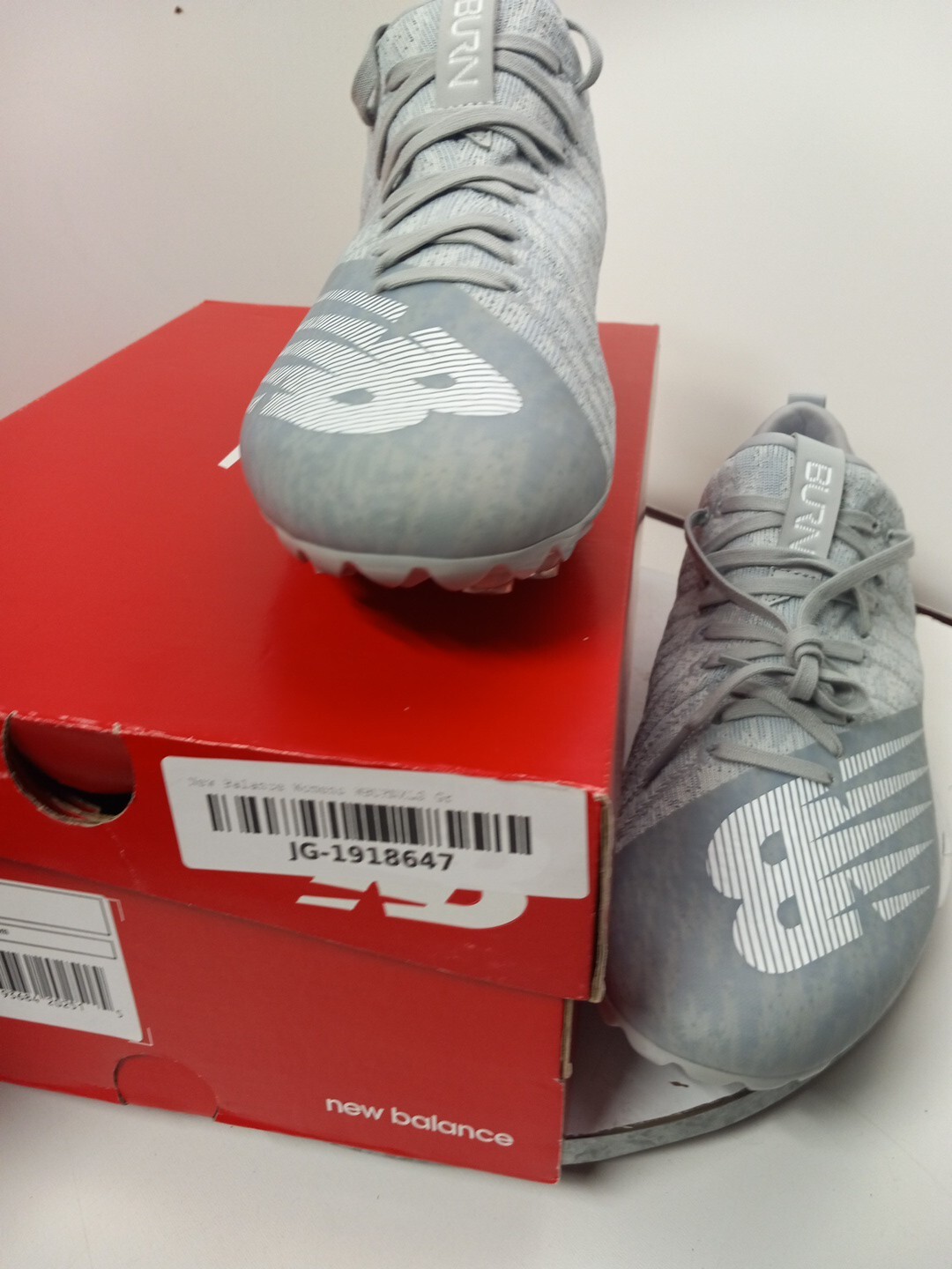 New Balance Burn X Low Gray Lacrosse Cleats Womens Sz 12 D Wide