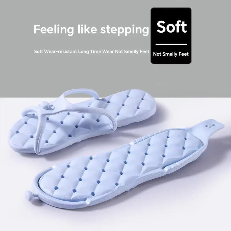 1pair Solid Color Portable Folding Slippers for Men Women Lightweight Nonslip Fl