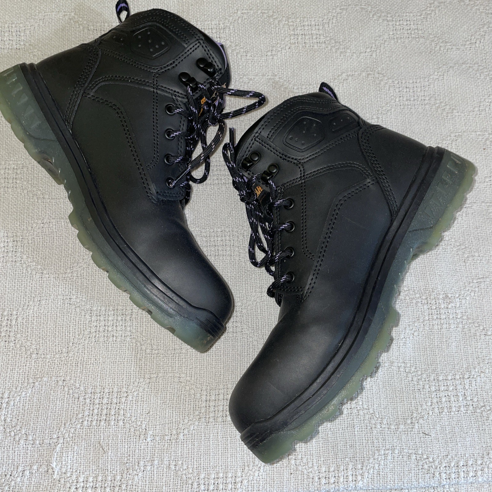 Brahma Women’s Steel Toe Boots Size 8 M Black Leather Workwear Rugged Outdoors