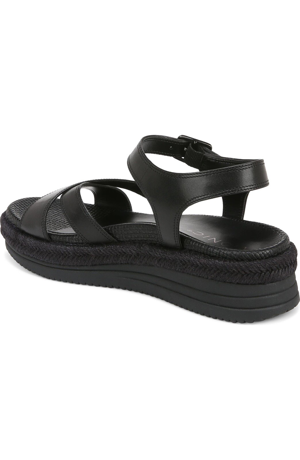 NEW Vionic Mar Women’s Black Leather Ankle Strappy Platform Sandal Size 8.5