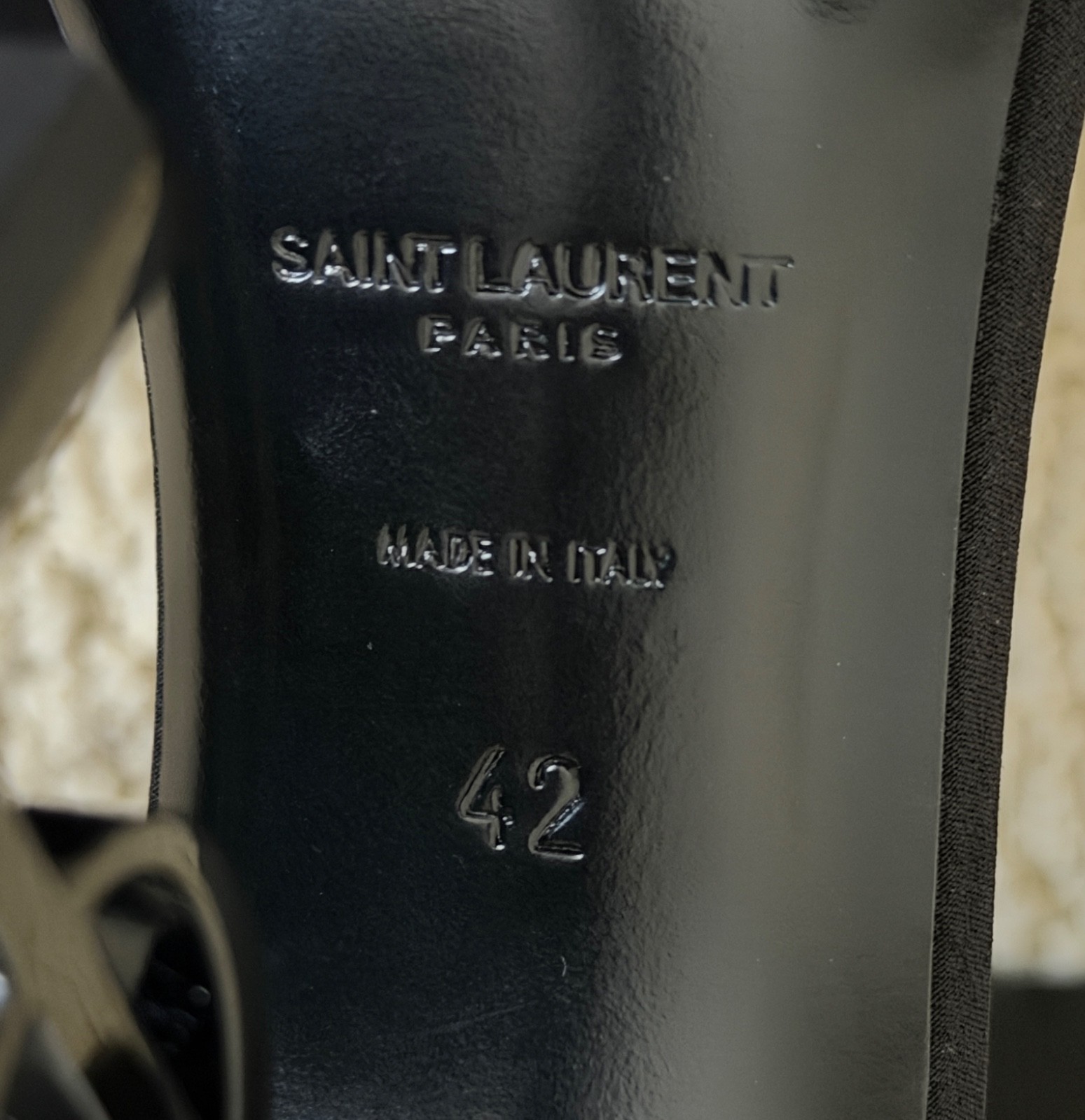 NIB Saint Laurent Opyum YSL Logo Crystal Silk Strappy Sandals Pumps 42 12 $2450