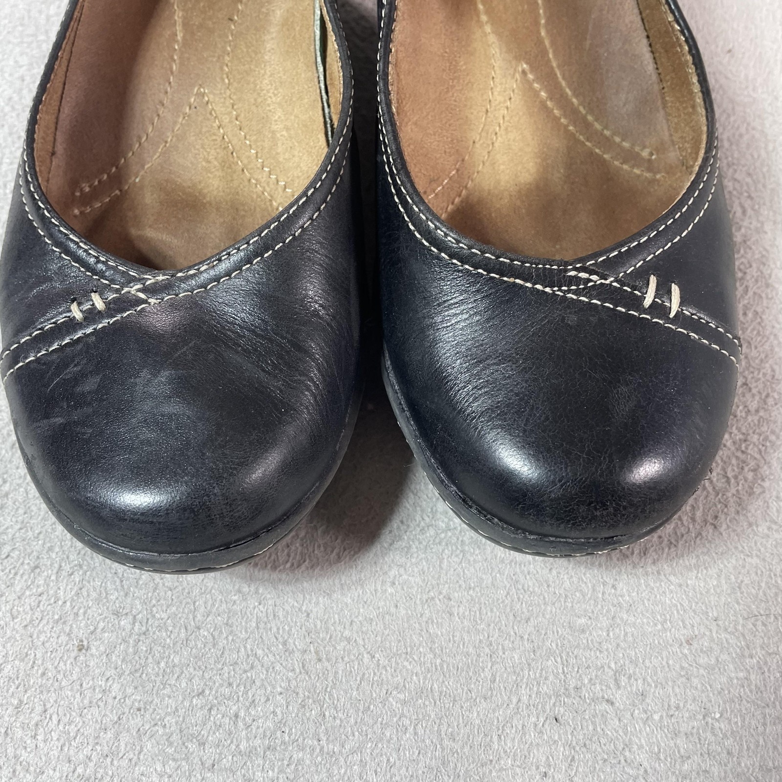 Naturalizer Shoes Womens Size 6.5 Black Slip On Wedge Comfort Casual Workwear