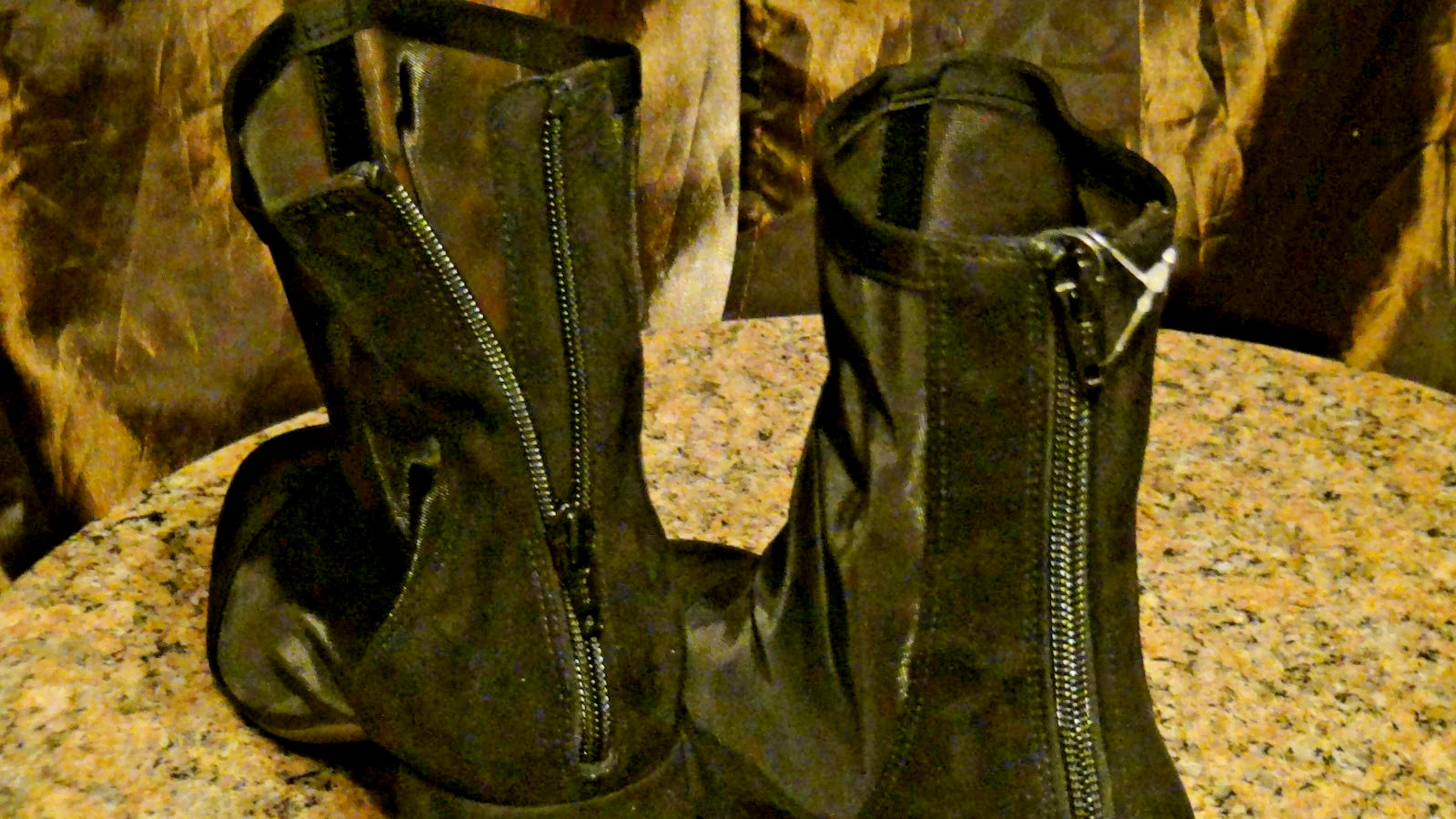 Women’s Celaena Mid-calf 1.75″ Heel See-thru Boots Size 9 Black A New Day
