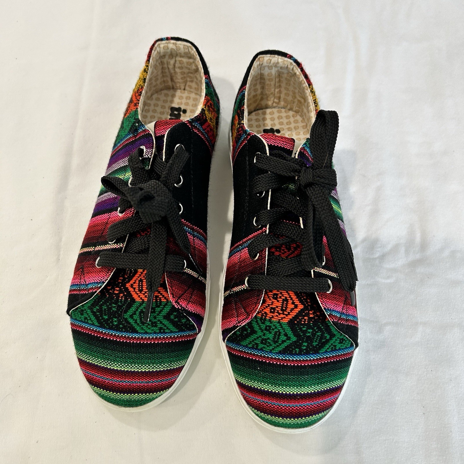 Inkkas Women Pride Aztec Sneakers Shoes Woven Multicolor 7 Fun Colorful Comfort