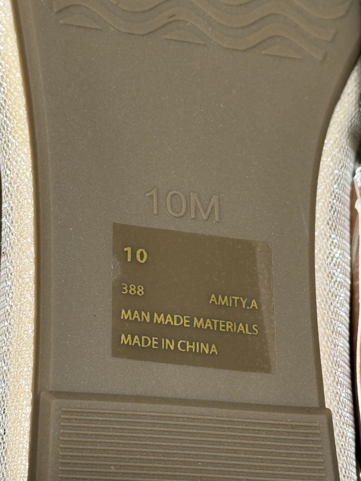 Project Cloud Amity Women’s Ballet Flat Crystal Size 10 Nude Memory Foam