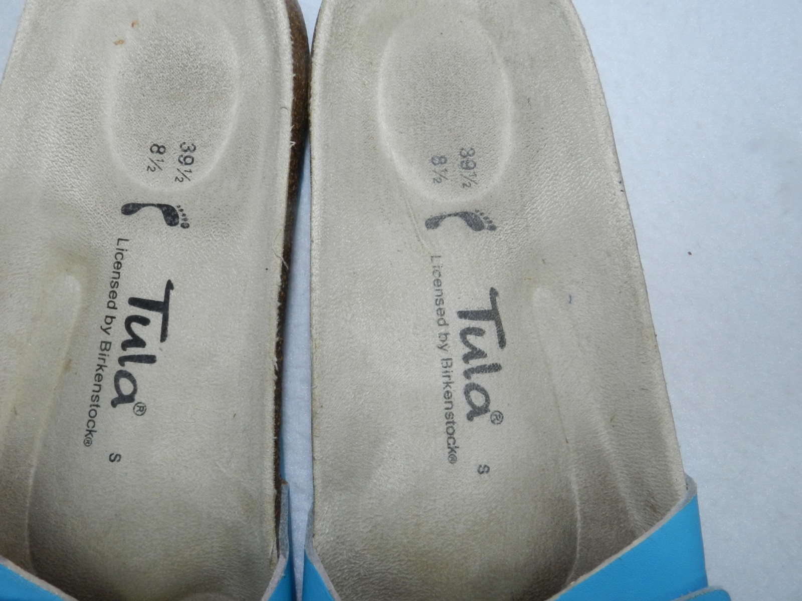 Tula By Birkenstock Cork Blue Slide Sandals Womens 8.5