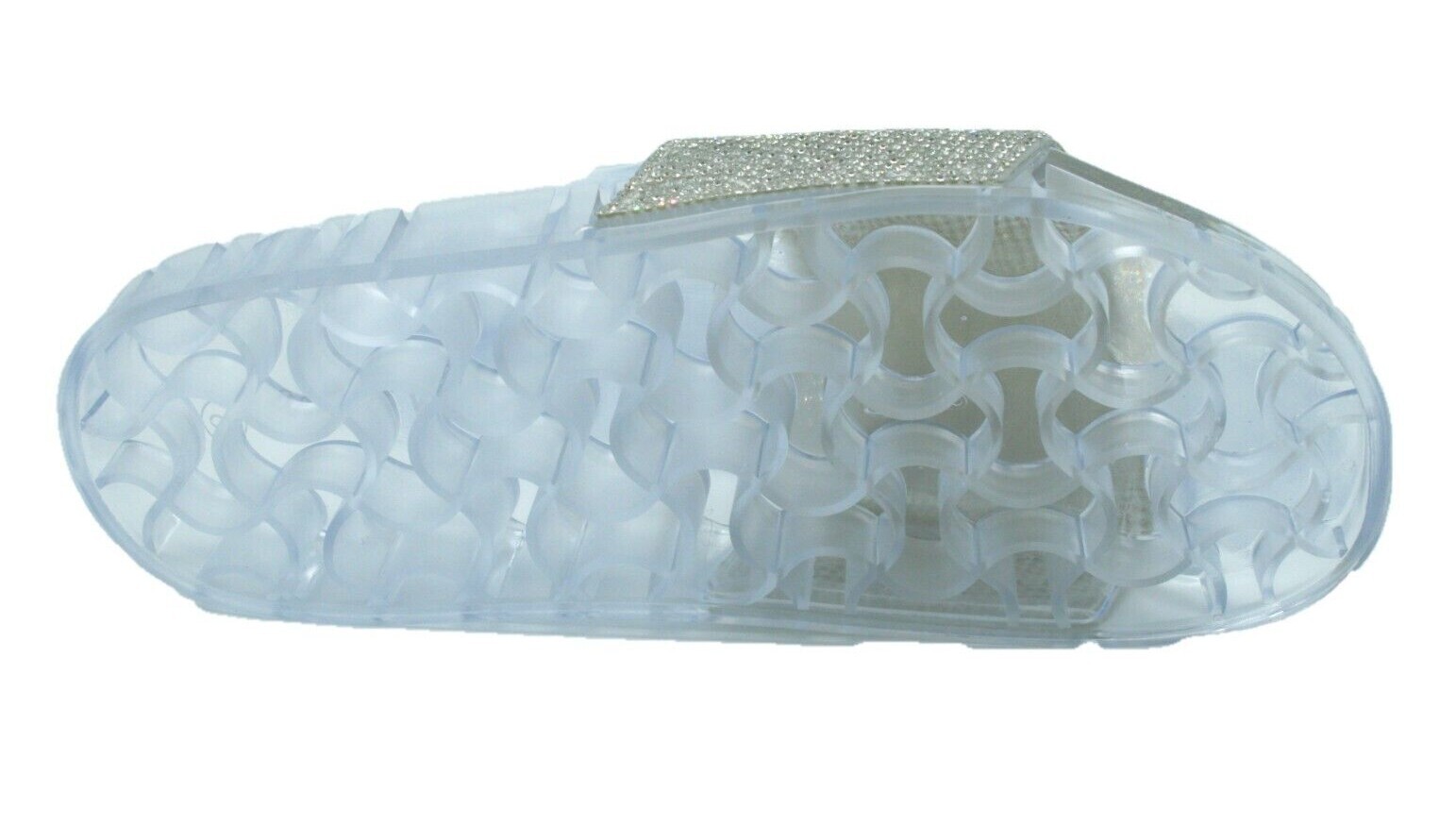 Womens Open Toes Rhinestone Upper Flip Flop Jelly Sandals 5 6 7 8 9 10 11