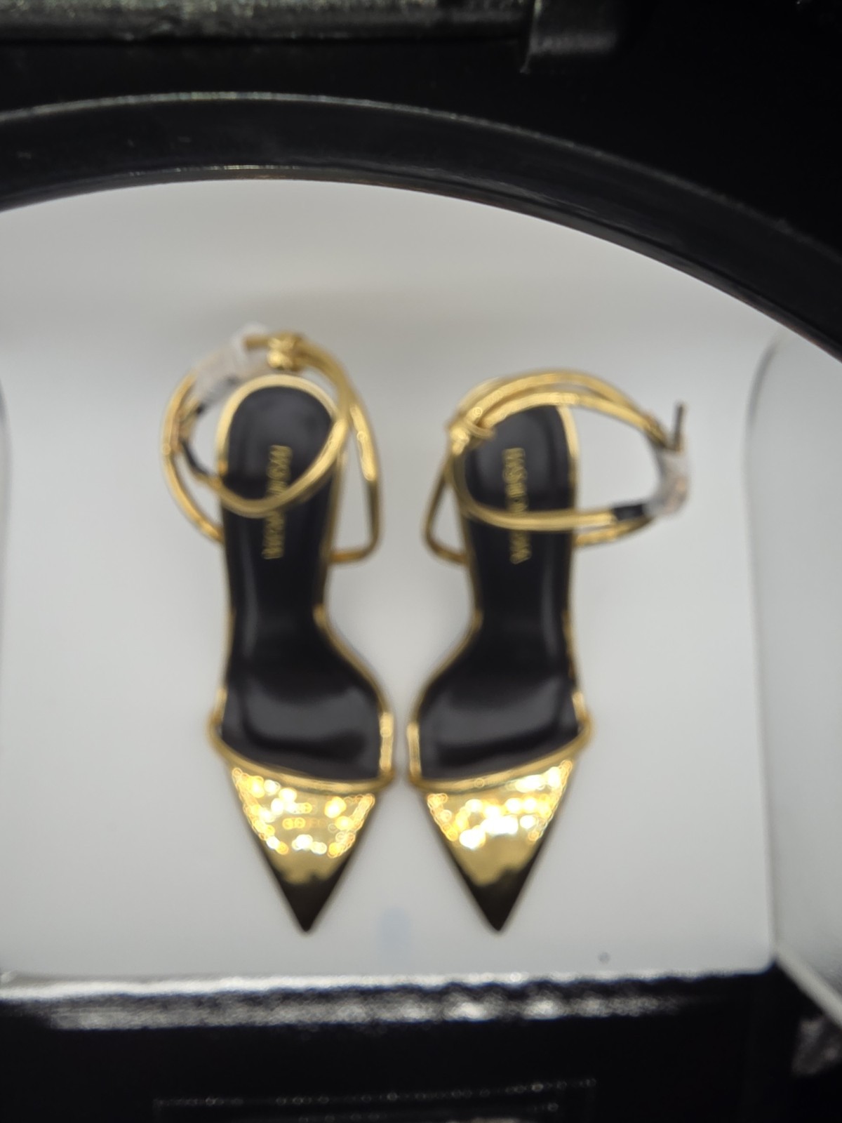 Fashion NOVA Gold High Heels Size 8.5