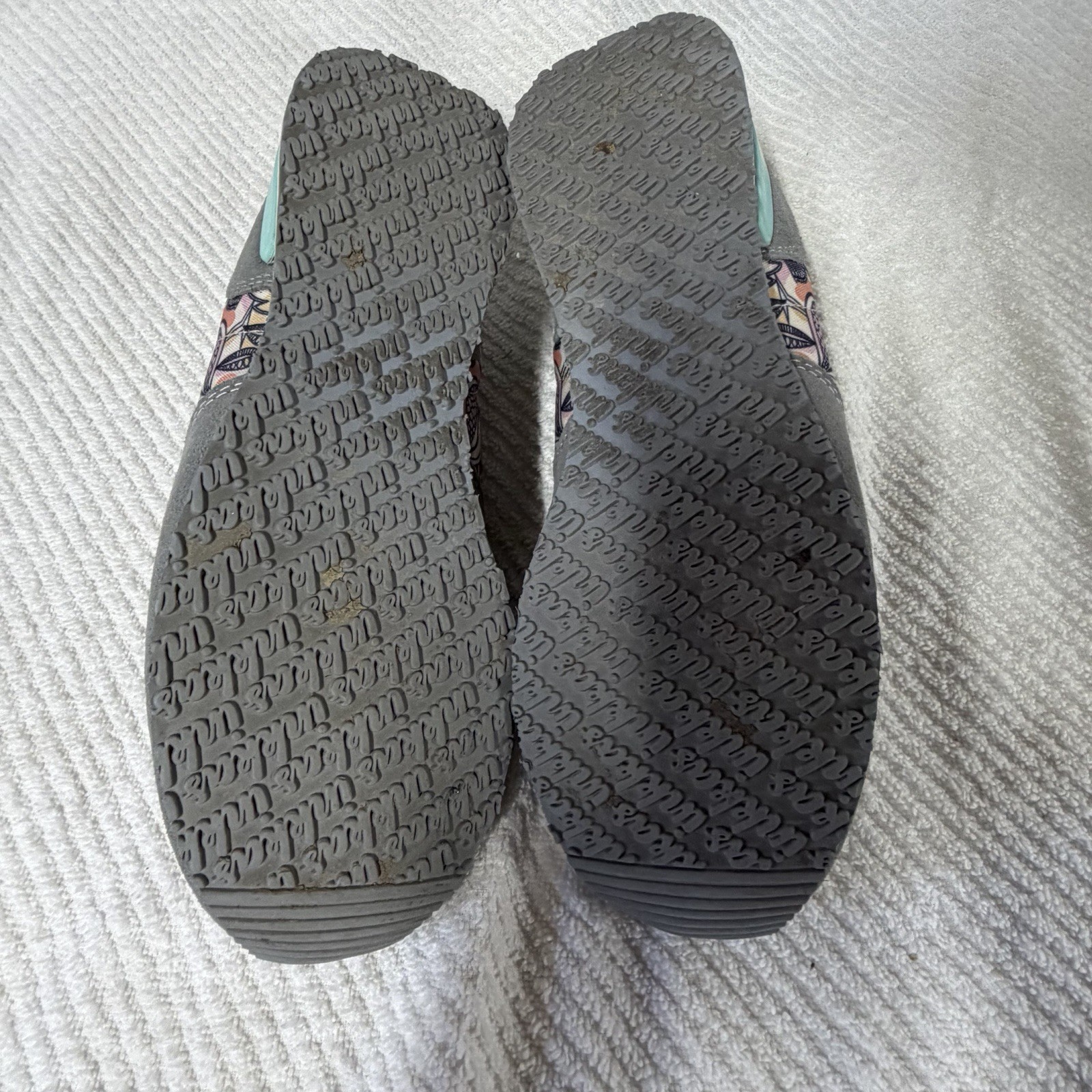 Inkkas Jogger Sneakers Grey Suede & Aztec Shoes Women Sz 10 Men Sz 8