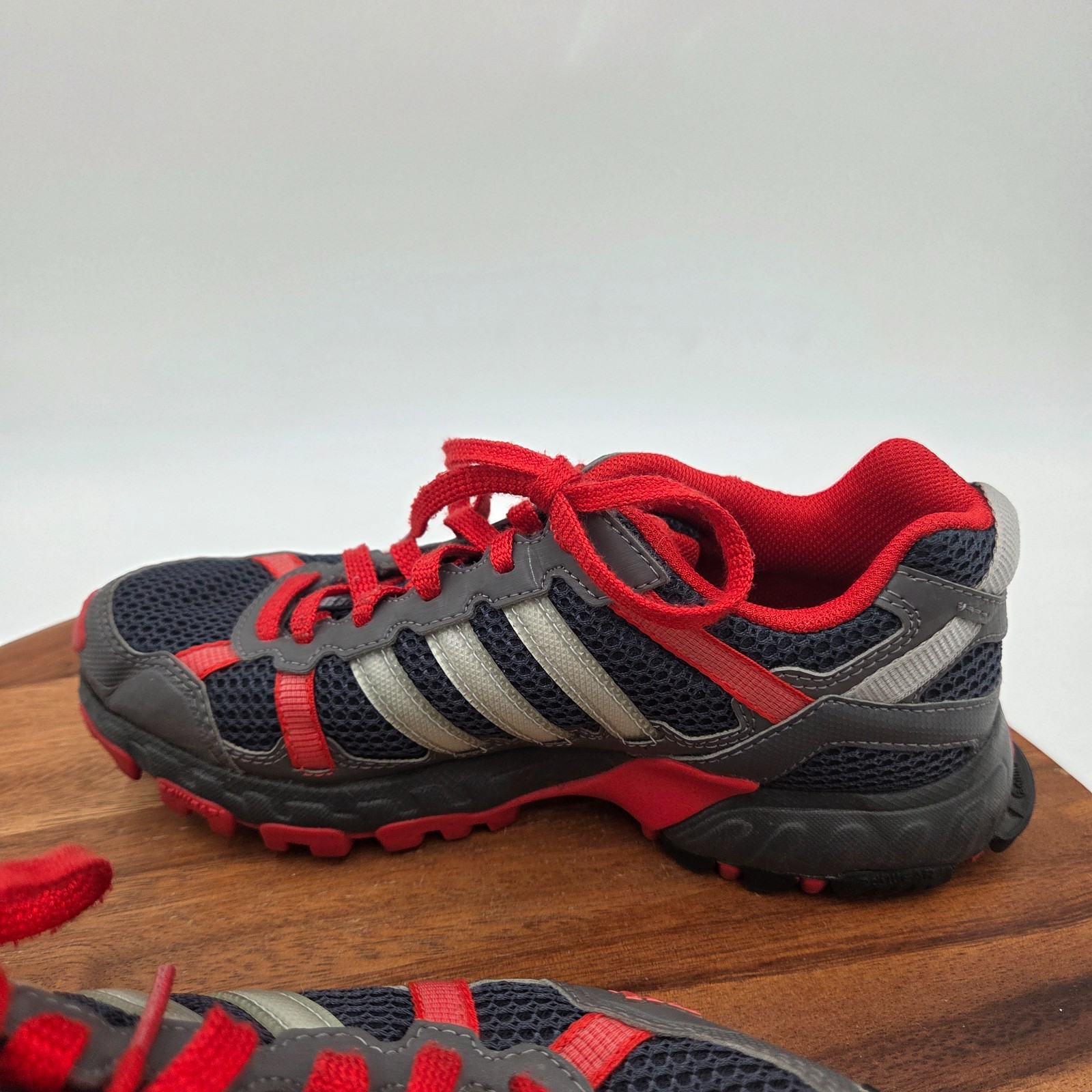 Size 6 Adidas Thrasher 1.1 Trail Wmns Running Shoes Blue-Red Athletic Sneakers