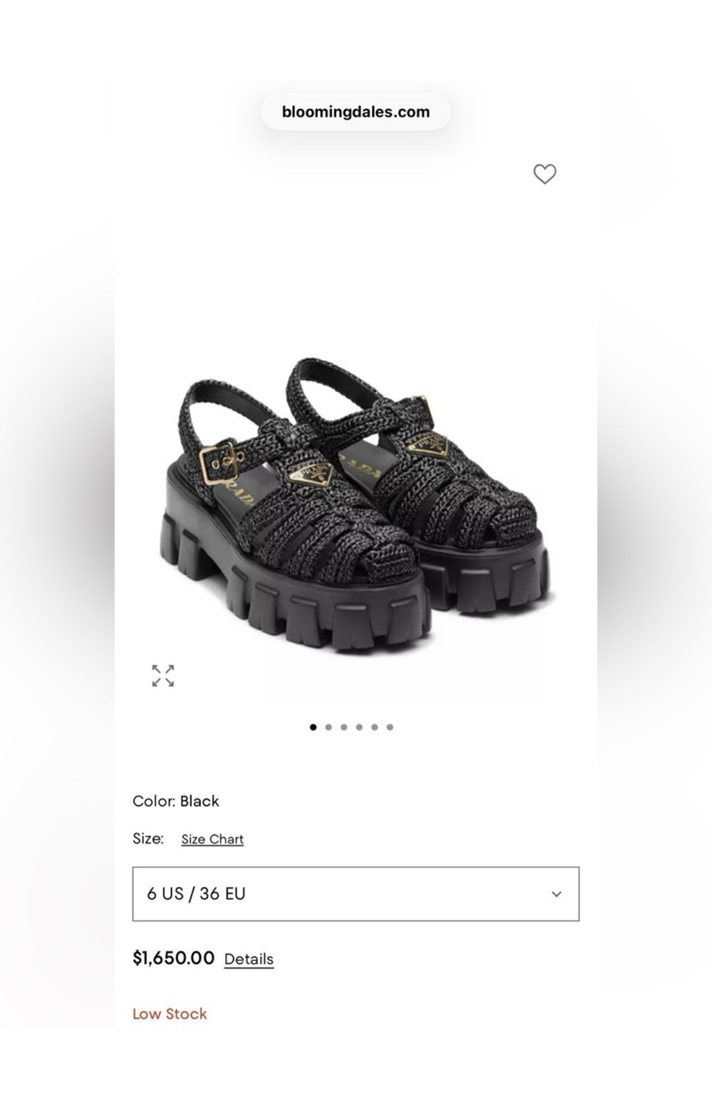 Prada Monilith Crochet cage