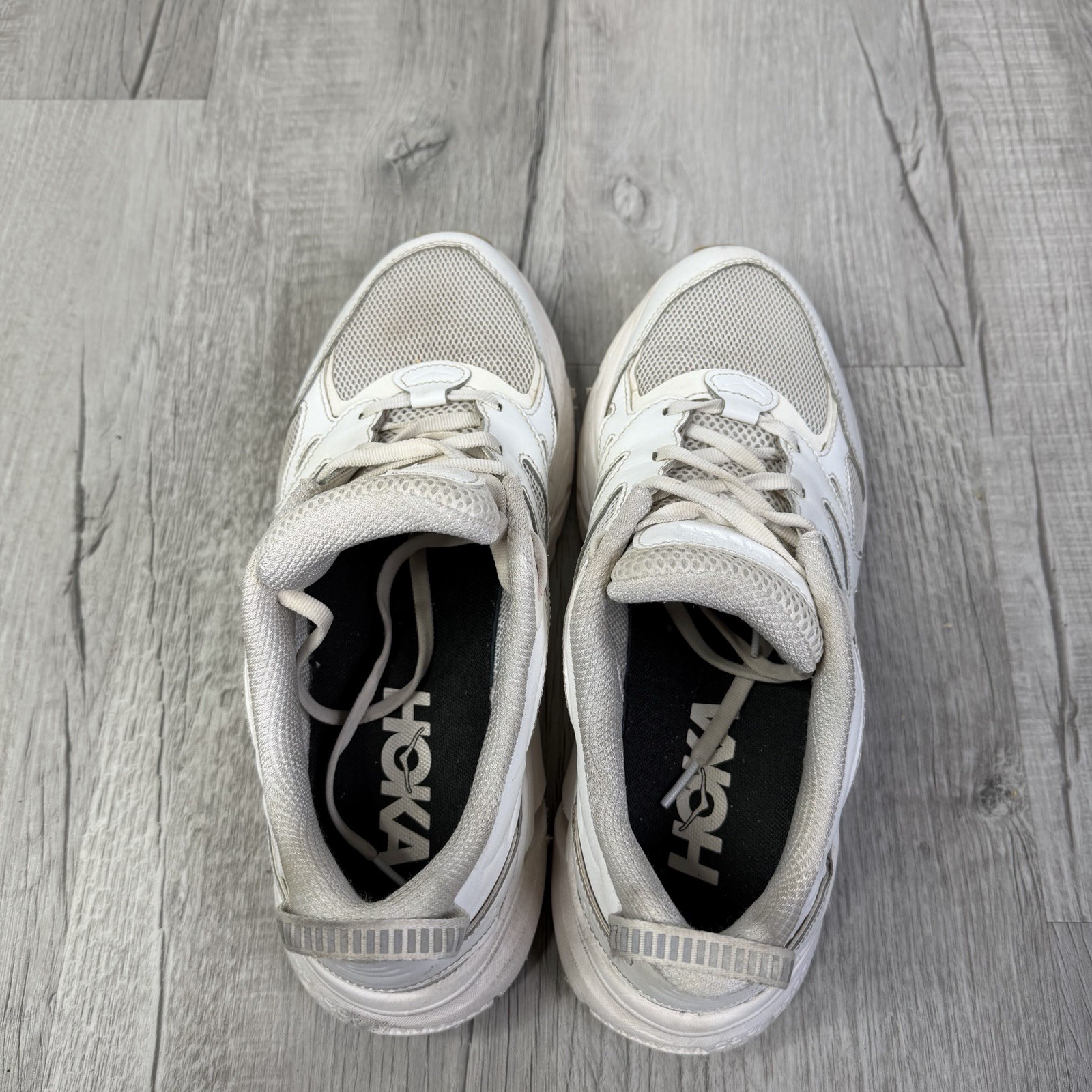 HOKA ONE ONE U Clifton L Embroidery Athletic Running Shoe M9/W10 White leather S