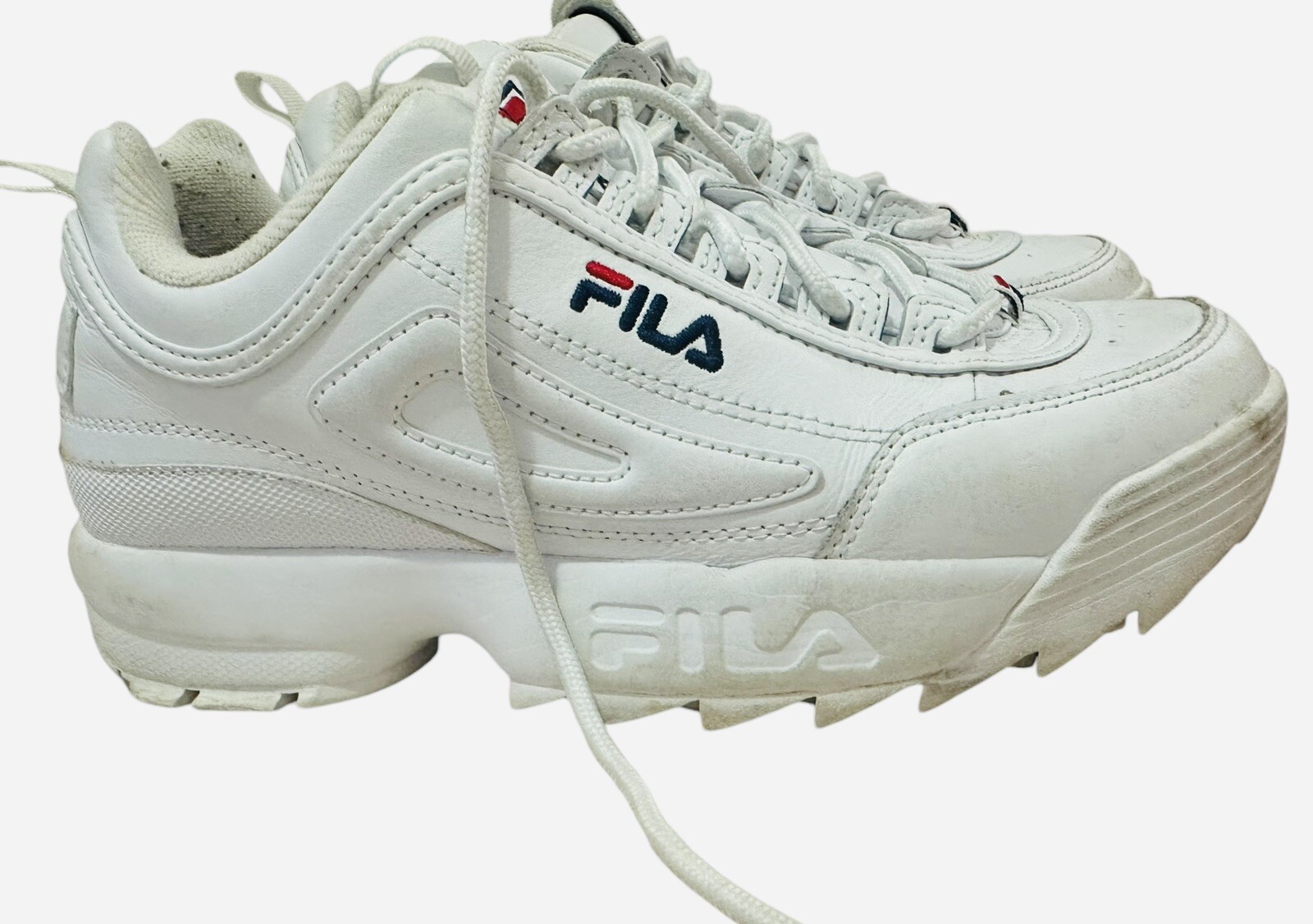 Fila 8 Disruptor 2 Chunky 5FM00002-125 White Casual Sneakers Women’s Size US 8.5