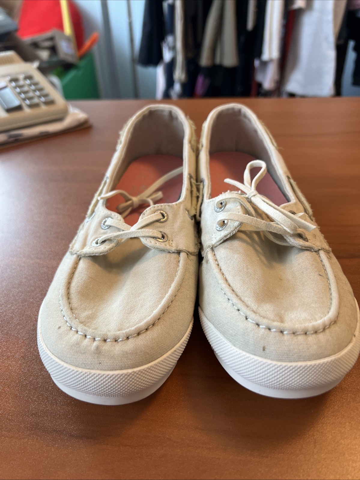 NWOT Blowfish Tan Boat Shoes. Size 6.5. Small Defects. See Photos