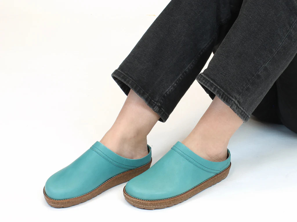 HAFLINGER TRAVEL-CLASSIC UNISEX SLIPPERS LEATHER CLOGS SABOT
