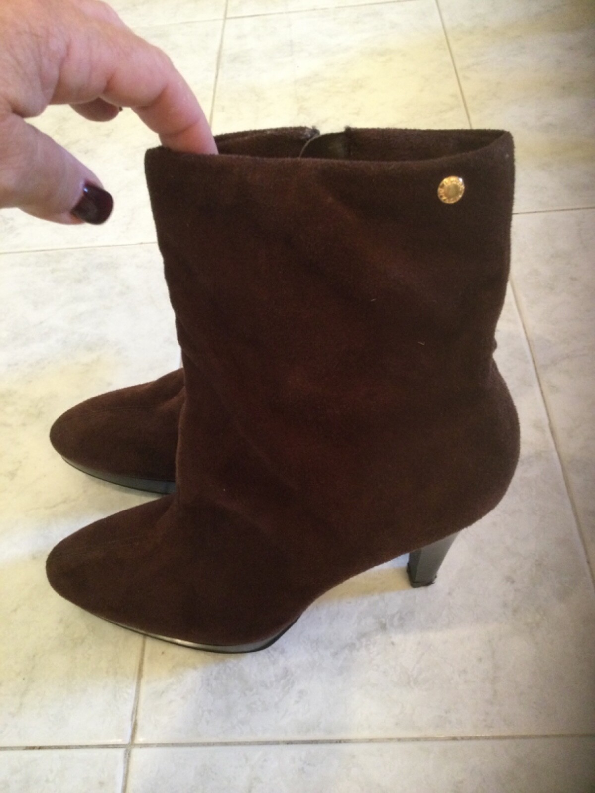Isaac Mizrahi for Target Brown Ankle Boots Heels Women’s Size 8.5M