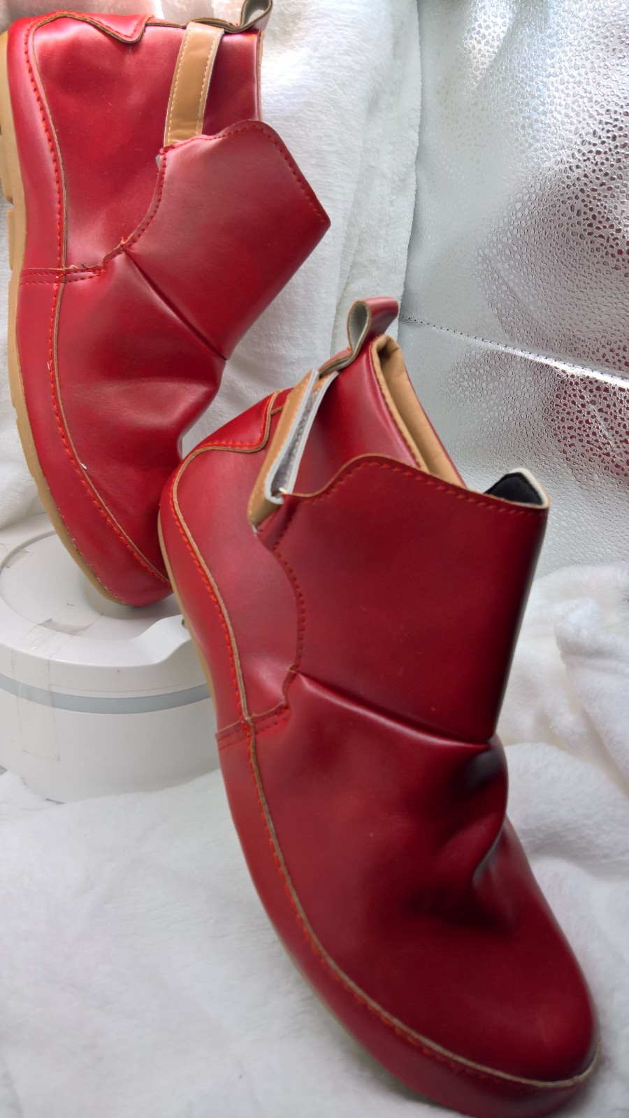 ANKLE CASUAL EVERYDAY BOOTIES IN COLOUR RED SIZE 40