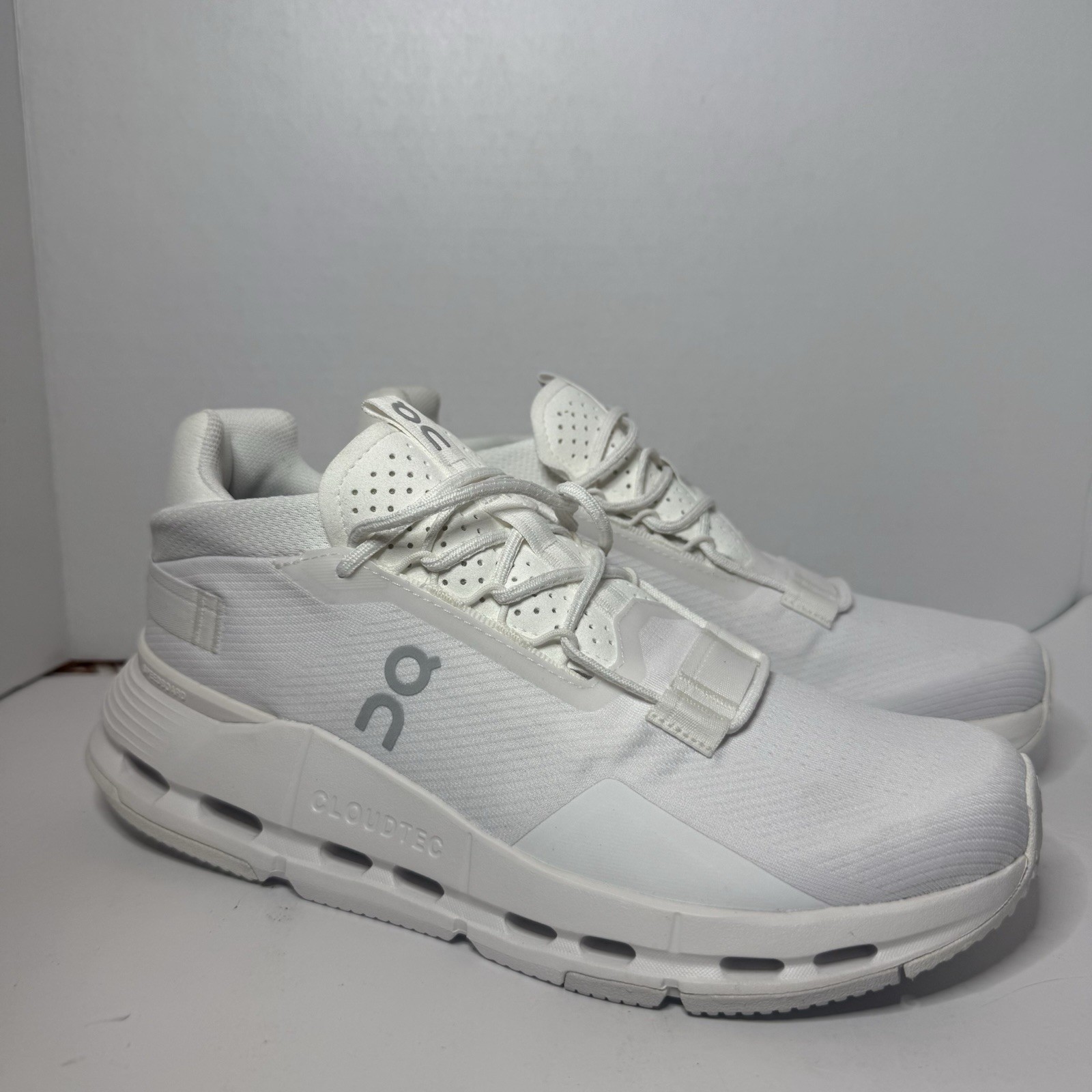 On Cloudnova 2 All White Running Sneakers Women’s Size 9 Medium