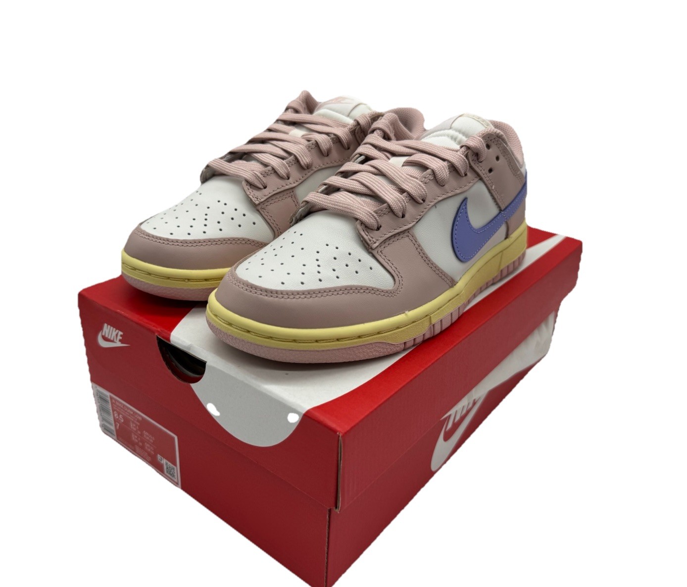 Size Women 8.5/Men 7 NIKE Dunk Low Pink Oxford DD1503-601 Pre Owned