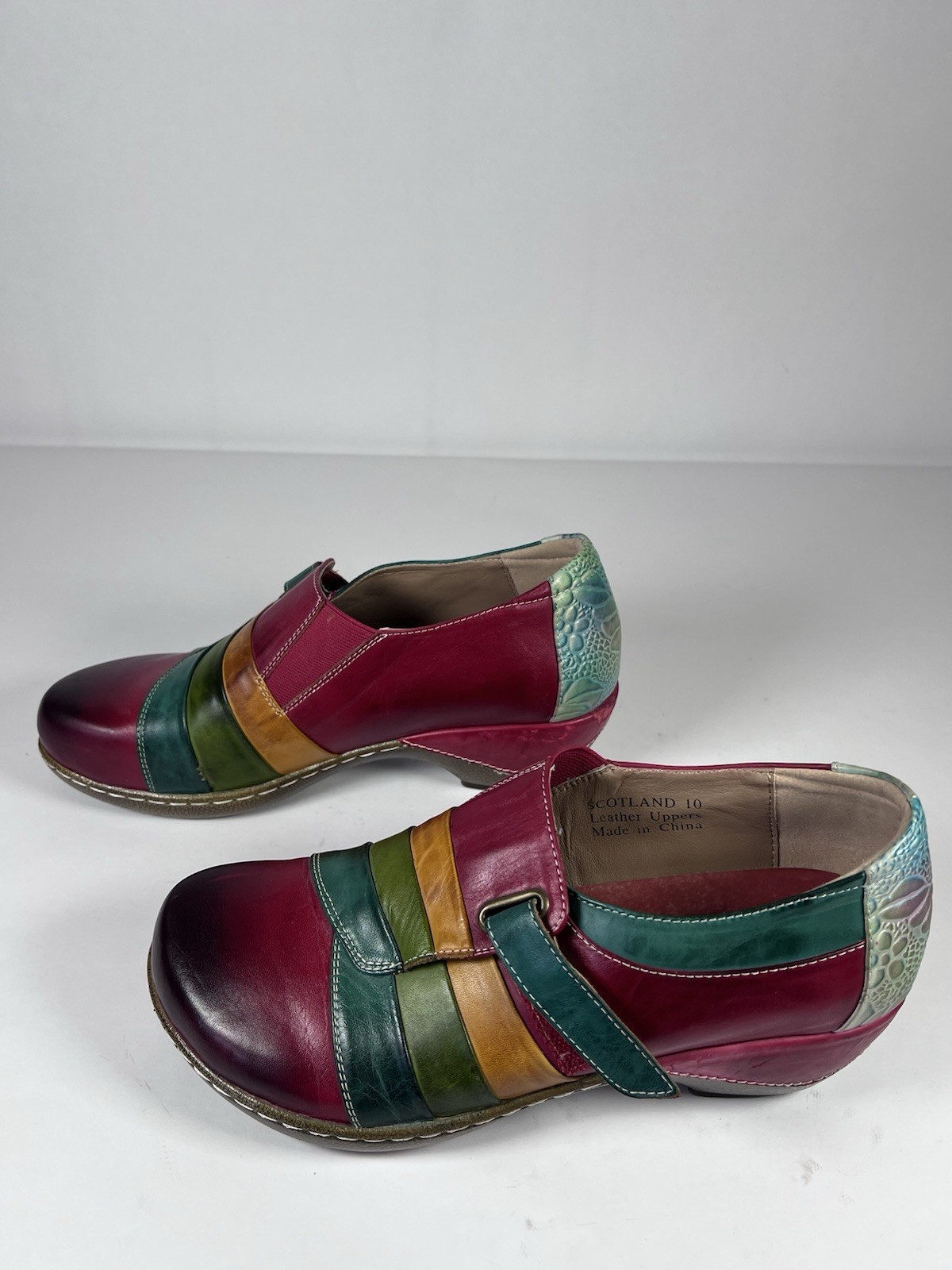 L’Artiste Spring Step Scotland Rainbow Leather Shoes Women’s Size 10 / 40 Clogs