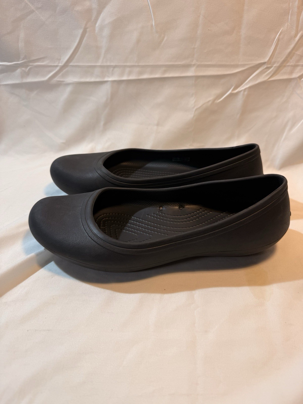 Crocs At Work Women’s Size 11 Black Ballet Flats Slip On Comfort Shoes