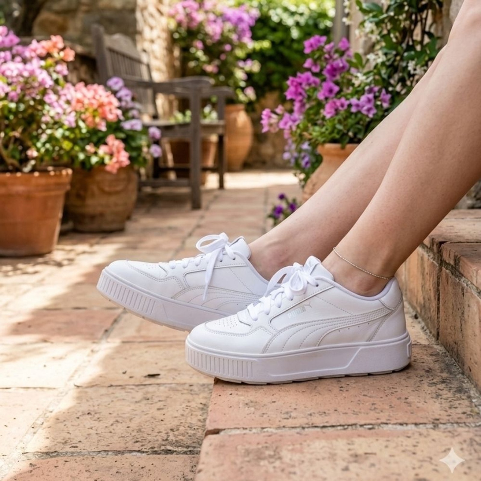 Brand: Puma​Style: Carina Street Platform​Color: Puma White / Silver​5.5 US (