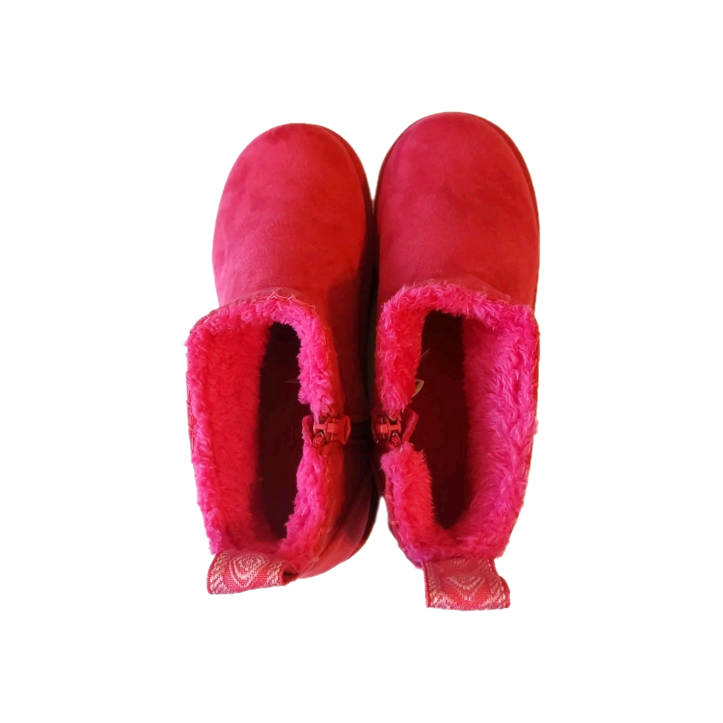 Muk Luks Augie Women’s Fuschia Bootie Cozy Platform Hot Pink Boots Size 8