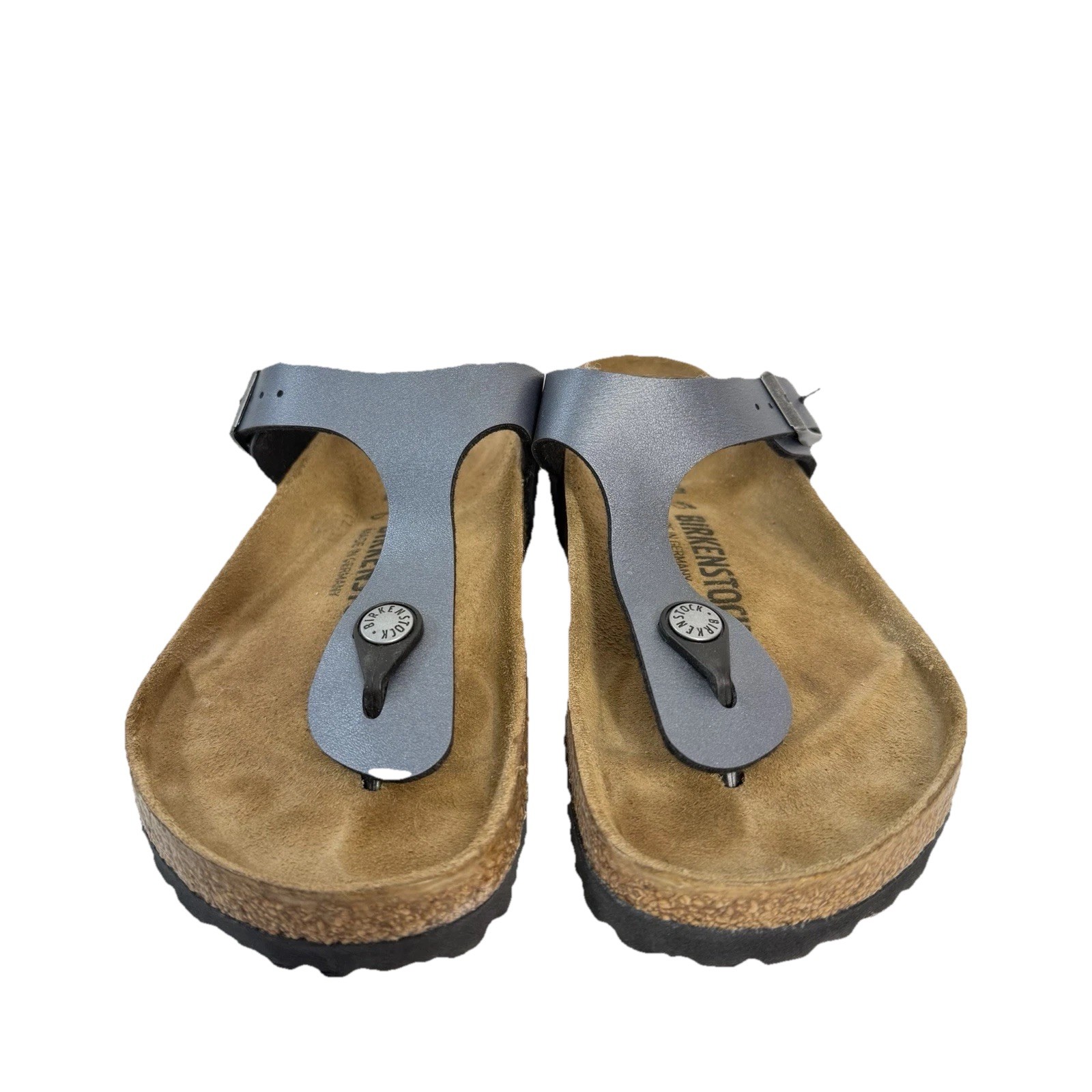 Birkenstock Gizeh Icy Metallic Thong Sandal White Size 37 /US Women’s 6-6.5 EUC