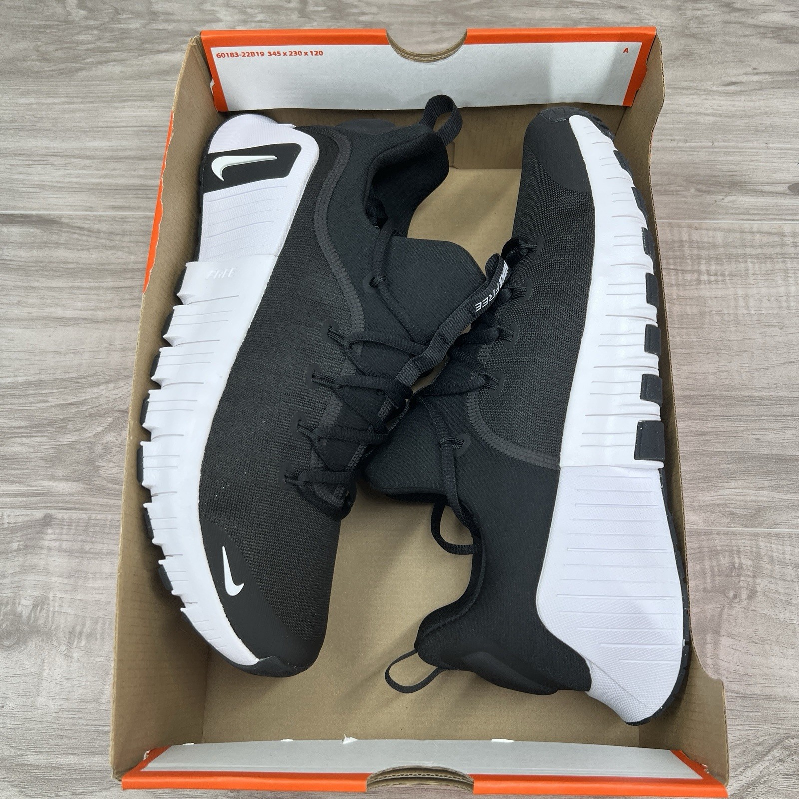 Nike Free Metcon 6 Black White Women’s 10.5 / Mens 9 Running Shoe nby FJ7126-001