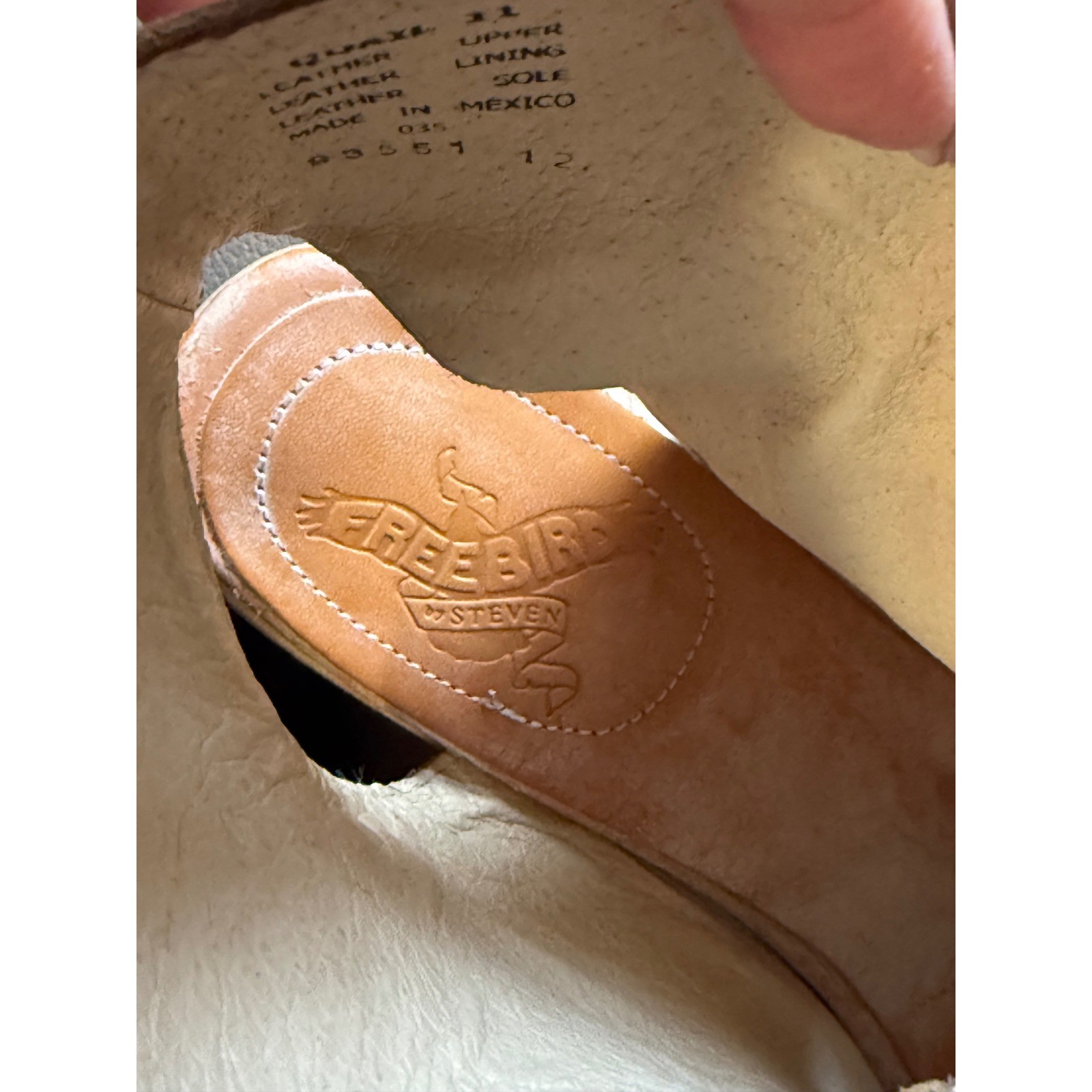 Freebird by Steven Quail Tan Leather Snakeskin Gladiator Buckle Sandals Size 11