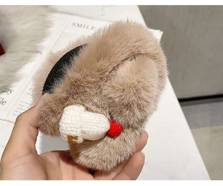 Faux Fur Slides Fuzzy Fluffy Slippers Flat Indoor Outddor Soft Sandals Open Toe