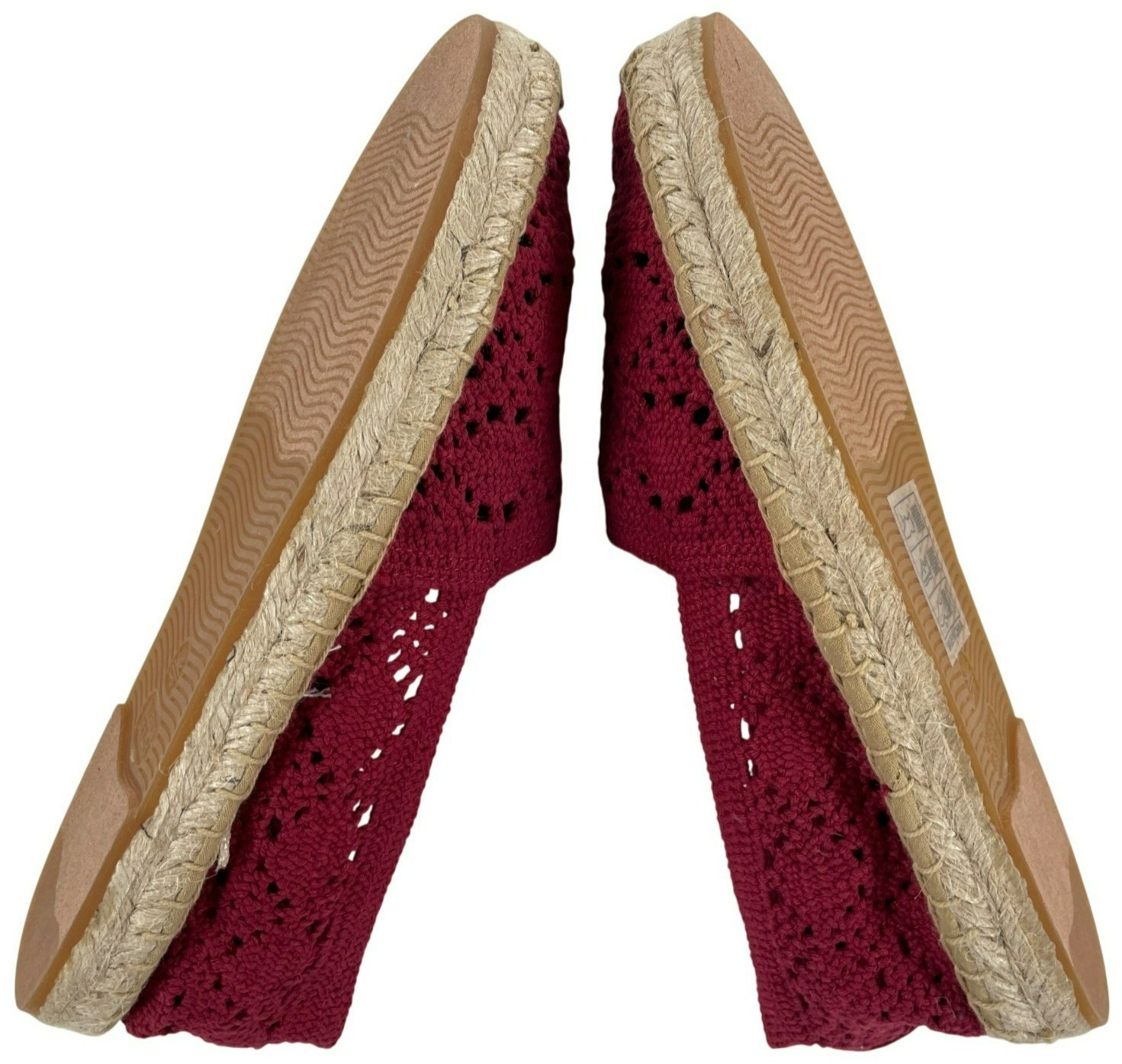 Soludos Espadrilles Crochet Reef Red Slip-On Shoes Women’s Sz 8 MSRP$95 NEW