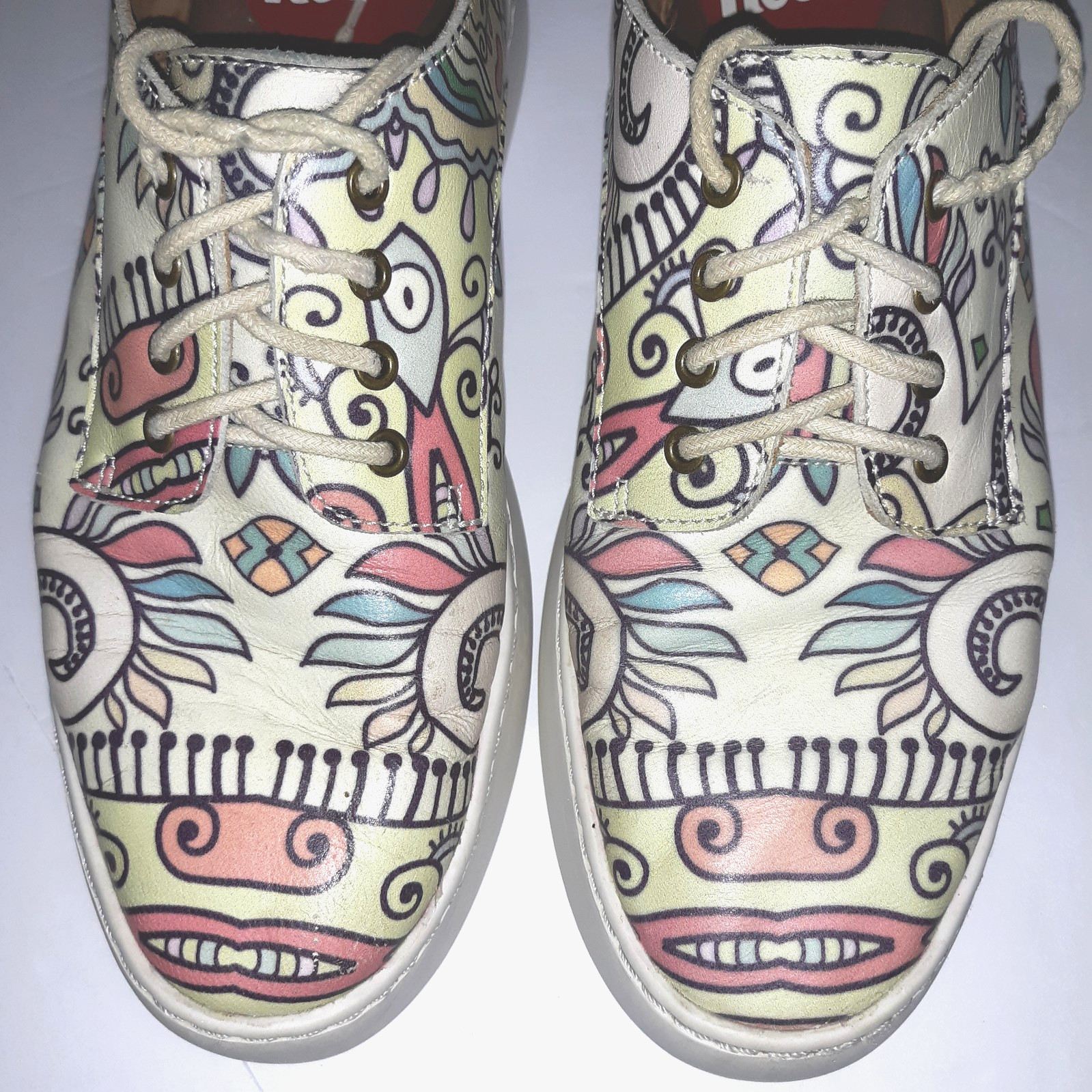 Rollie Derby Leather Sneakers Grafitti Graphics Colorful Women 36 US 6 «Explore»