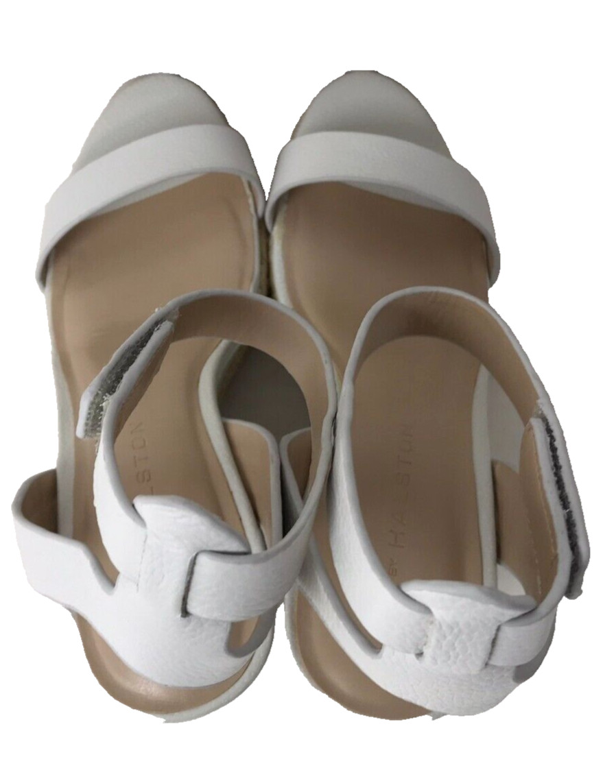 H by Halston Women’s Gene Espadrille Wedge Sandals White Size:9.5 200i