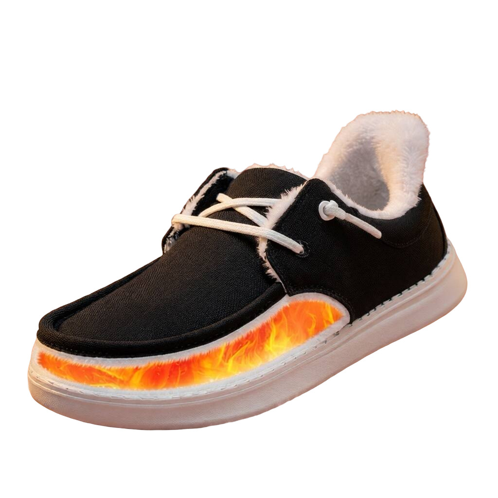 STQ Women’s Orthopedic Slip On Canvas Shoes – Arch Support, Faux Fur Lining, Lig