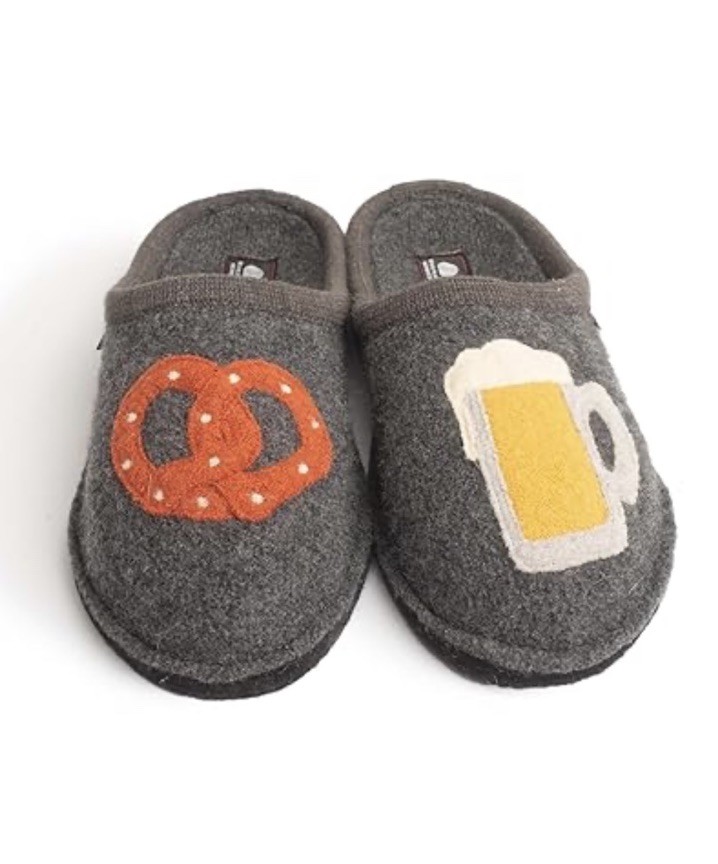 Haflinger AR Oktoberfest Slippers Sz 38 NWB $120 Gray