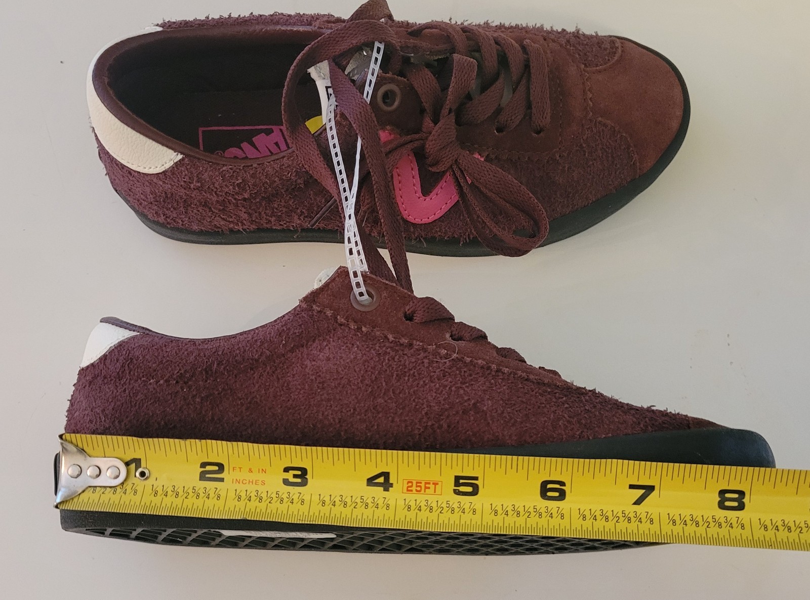 Vans Brown Suede Pink Women’s 5 / Men’s 3.5 Low Top Sneakers Shoes Kids